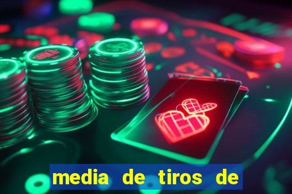 media de tiros de meta por jogo